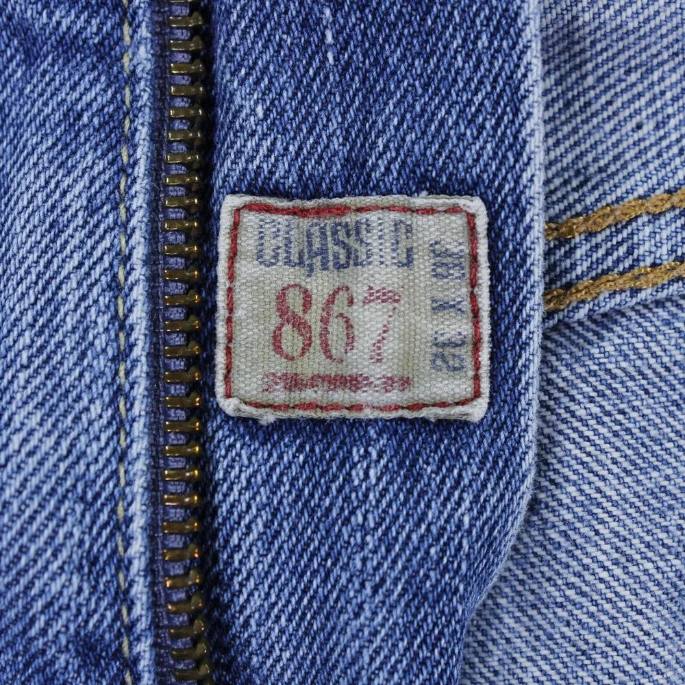 Polo Ralph Lauren 867 Classic Fit Jeans Mens 38x32 Medium Wash Distressed Hem